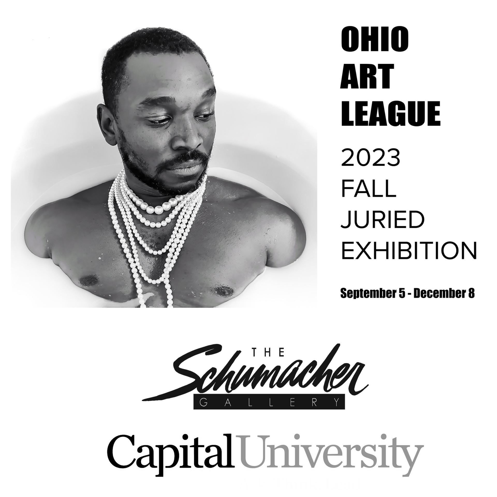 Log for the Ohio Art League 2023 Fall Juried Exhibition at the Schumacher Gallery